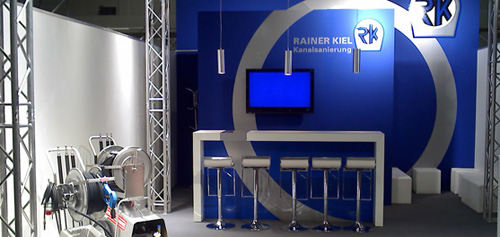 Design Messestand von Teamwork Messebau auf der Rocatech kassel Messebau von Teamwork Messebau auf der RoCaTech Kassel